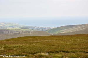 Looking towards Ramsey from the summit of Snaefell in Isle of Man