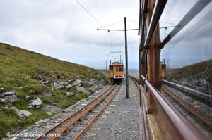 Descending the mountain using the Snaefell Mountain Railway