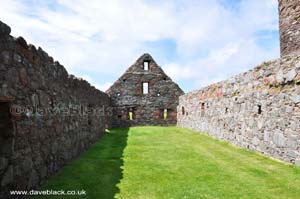 Inside The Garrison Hall in Peel Castle on St Patrick's Isle, Isle of Man