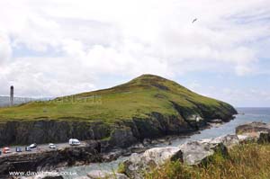 Peel Hill as viewed from Peel Castle on St Patrick's Isle, Isle of Man