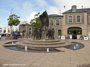 Liberation Square in St Helier, Jersey, Channel Islands