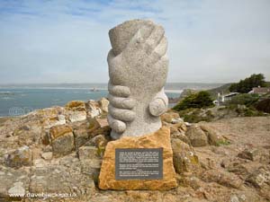 Saint-Malo Rescue Monument in Corbiere, Jersey, Channel Isles