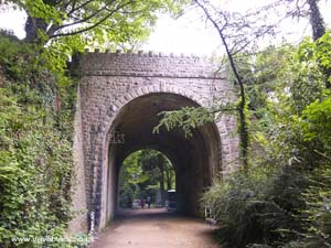 Bridge over the disused St Helier to Corbiere railway line, Jersey. Channel Isles
