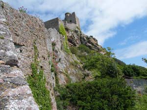 The Walls of Mont Orgueil Castle in Jersey