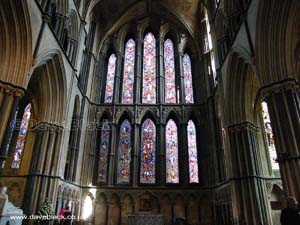 Larger Stained Glass Windows Inside Worcester Cathedral