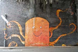 Octopus Artwork Under The Railway Arches 2014