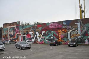Forward Artwork At The Back Of Heath Mill Lane Car Park 2014