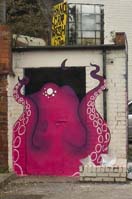 Octopus Artwork In Heath Mill Lane Car Park