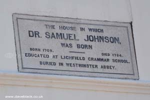 Stone Plaque Dedication To Doctor Samuel Johnson