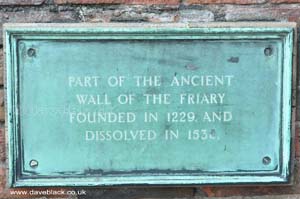 Information About The Remains Of The Friary Wall