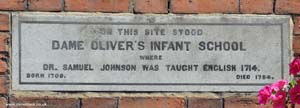Stone Plaque On Dame Oliver's Infant School