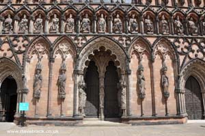 The Front of Lichfield Cathedral