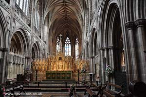 Inside Lichfield Cathedral