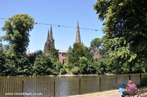 Minster Pool With Lichfield Cathedral In The Background
