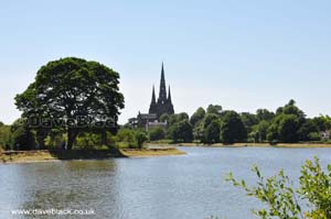 Looking At Lichfield Cathedral From The Far Side Of Stowe Pool