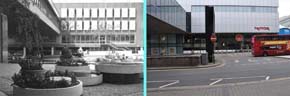 Smallbrook Queensway, shows the walkway that joins the Bull Ring with New Street Station