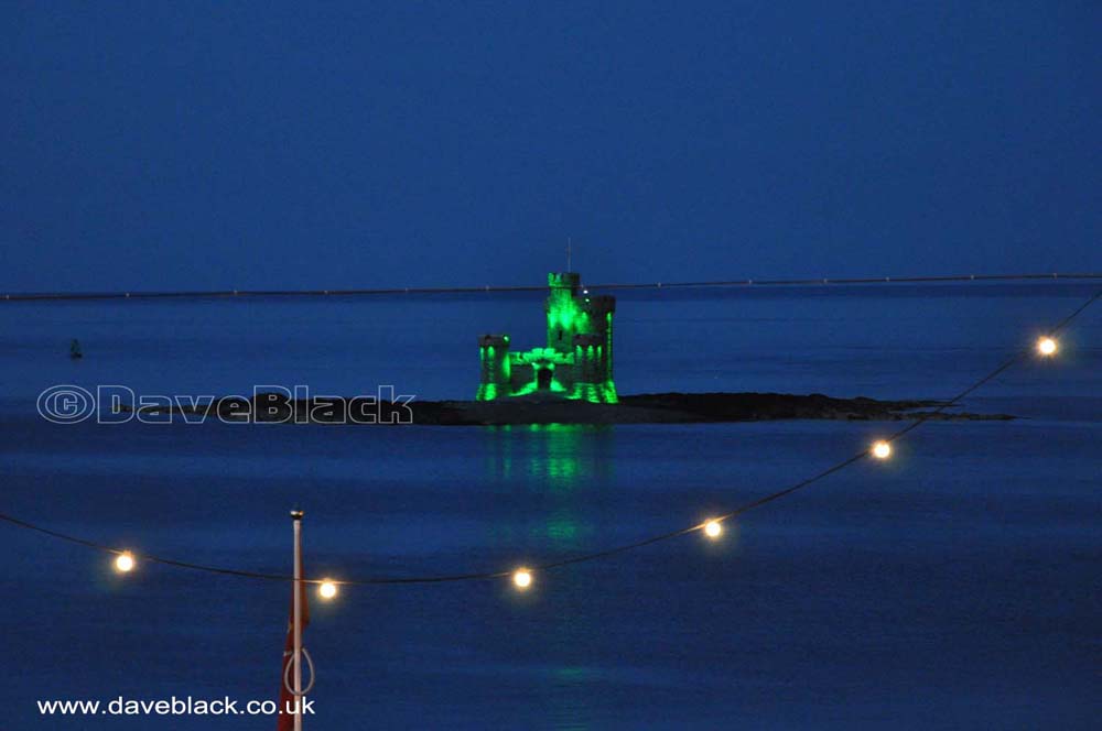 The Refuge at Night A night view of The Refuge in Douglas Bay, Isle of Man