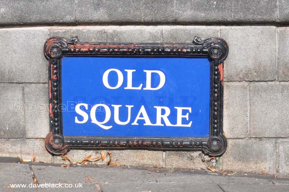 Old Square Blue Old Square Sign