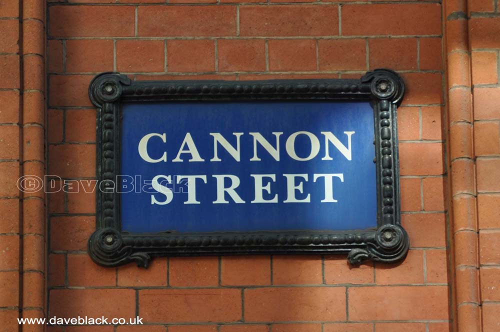 Cannon Street Blue Cannon Street Sign