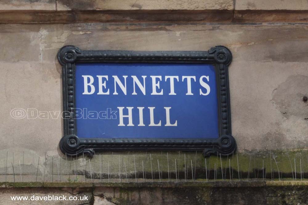Bennetts Hill Blue Bennetts Hill Sign