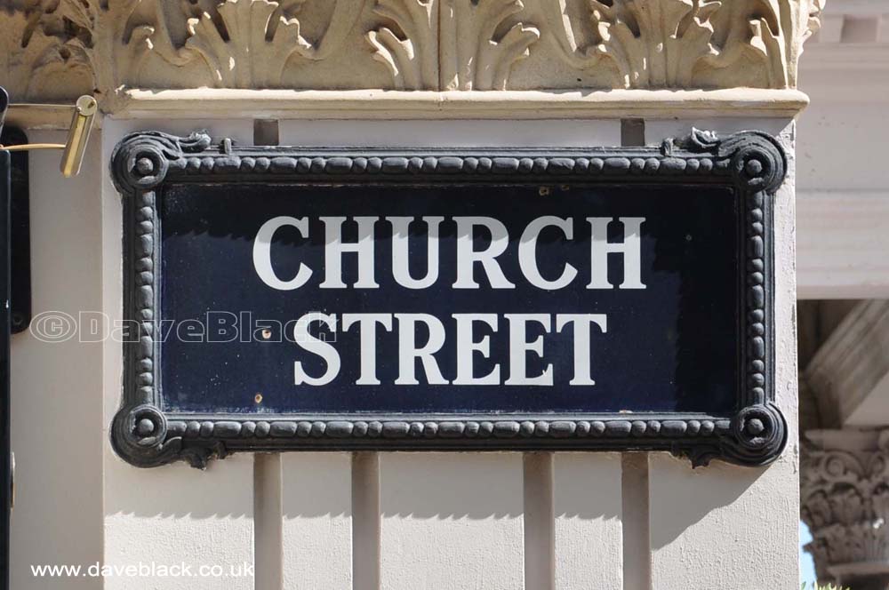 Church Street Blue Church Street Sign