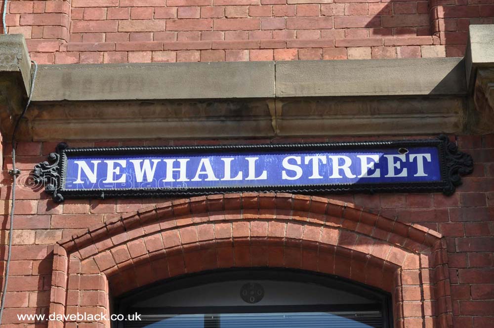 Newhall Street Blue Newhall Street Sign
