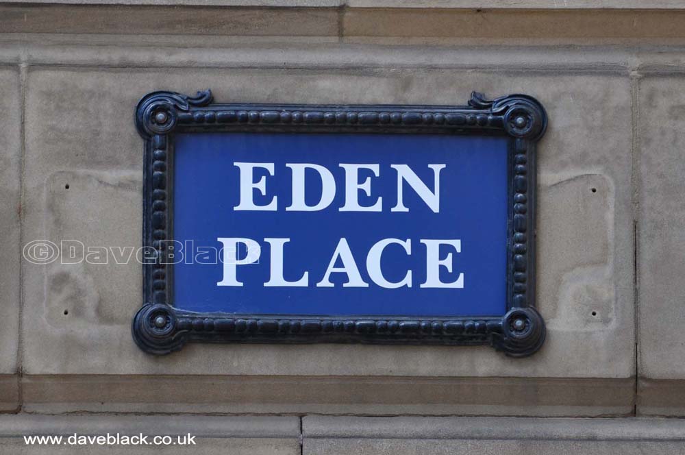 Eden Place Blue Eden Place Sign