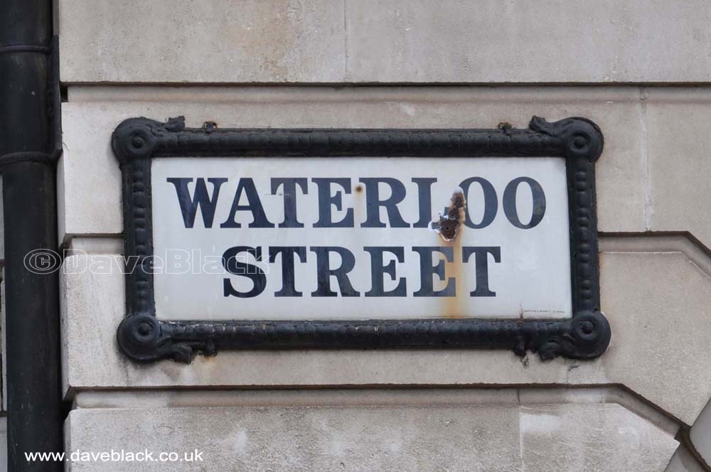 Waterloo Street Not a blue one, but a white one that is in the same style as the blue ones