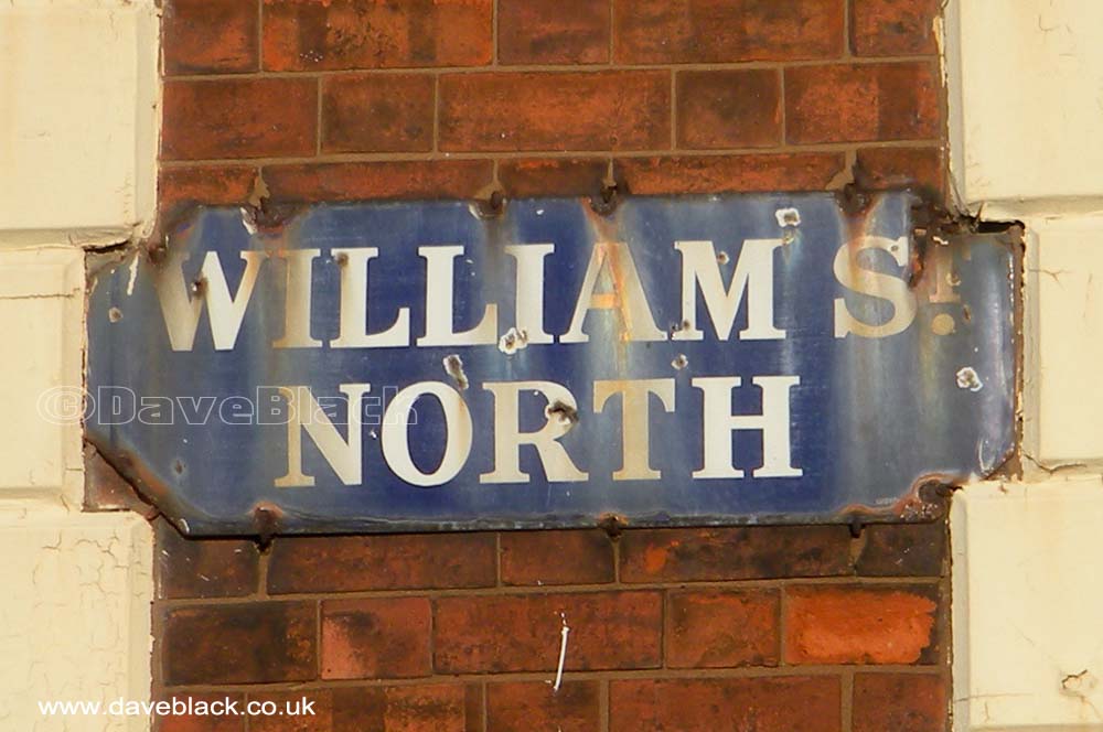 William Street North A well worn blue William Street North Sign