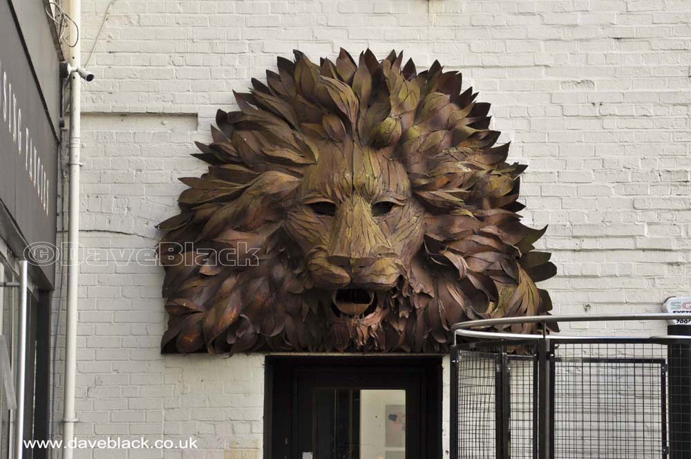 The Lion In The Courtyard A close up of the lion in the courtyard of The Custard Factory