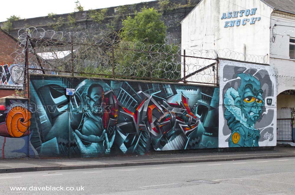 Ashton Engineering Artwork on the side of Ashton Engineering on Floodgate Street