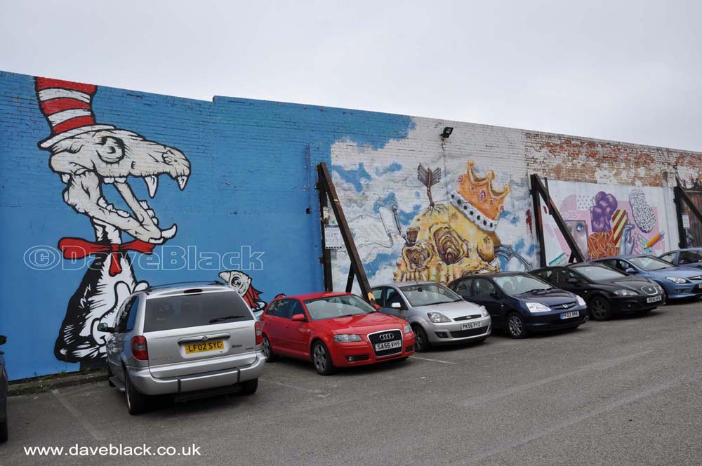 Artwork At Heath Mill Lane Car Park Entrance 2017 Artwork At Heath Mill Lane Car Park Entrance 2017