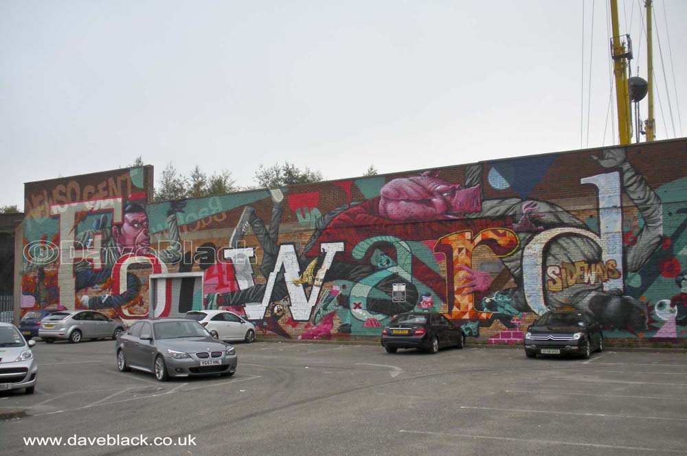 Forward At The Back Forward Artwork At The Back Of Heath Mill Lane Car Park 2014
