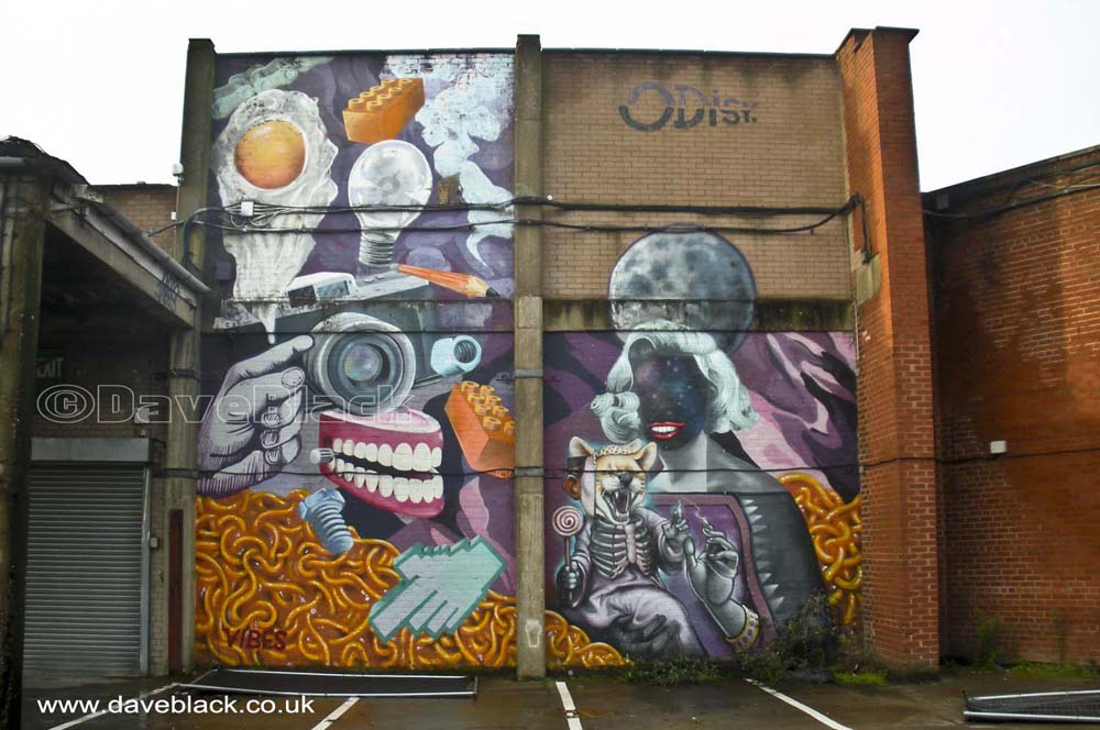 Artwork In The Heath Mill Lane Car Park Extension