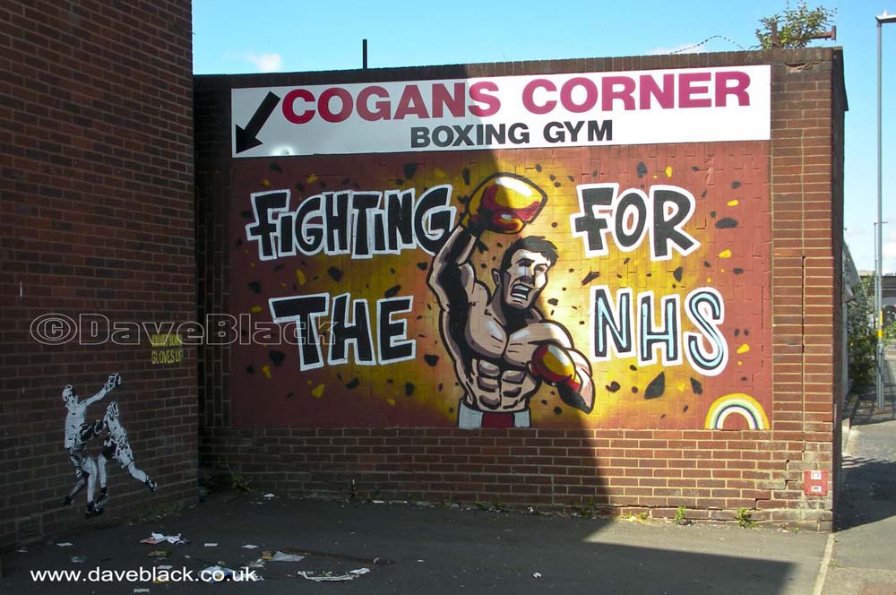 Cogans Corner Artwork advertising Cogans Corner Boxing Gym