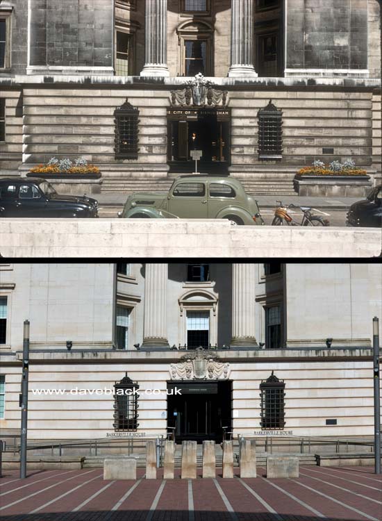 Looking at the front entrance to Baskerville House
