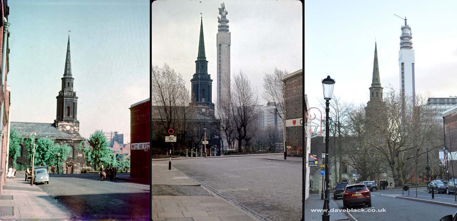 Saint Paul's Church Saint Paul's Church with the BT Tower in the background, as viewed from Caroline Street