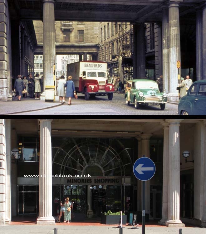 Minories, connects Bull Street with Old Square